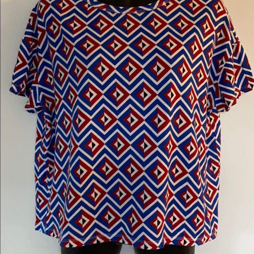 Zara Trafaluc geometric pattern top